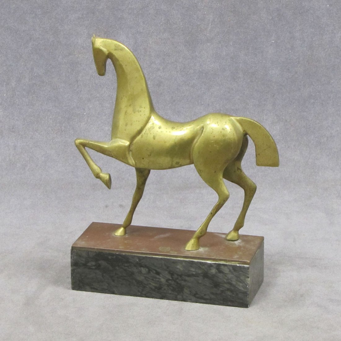 Hagenauer Style Brass Horse With Marble Base