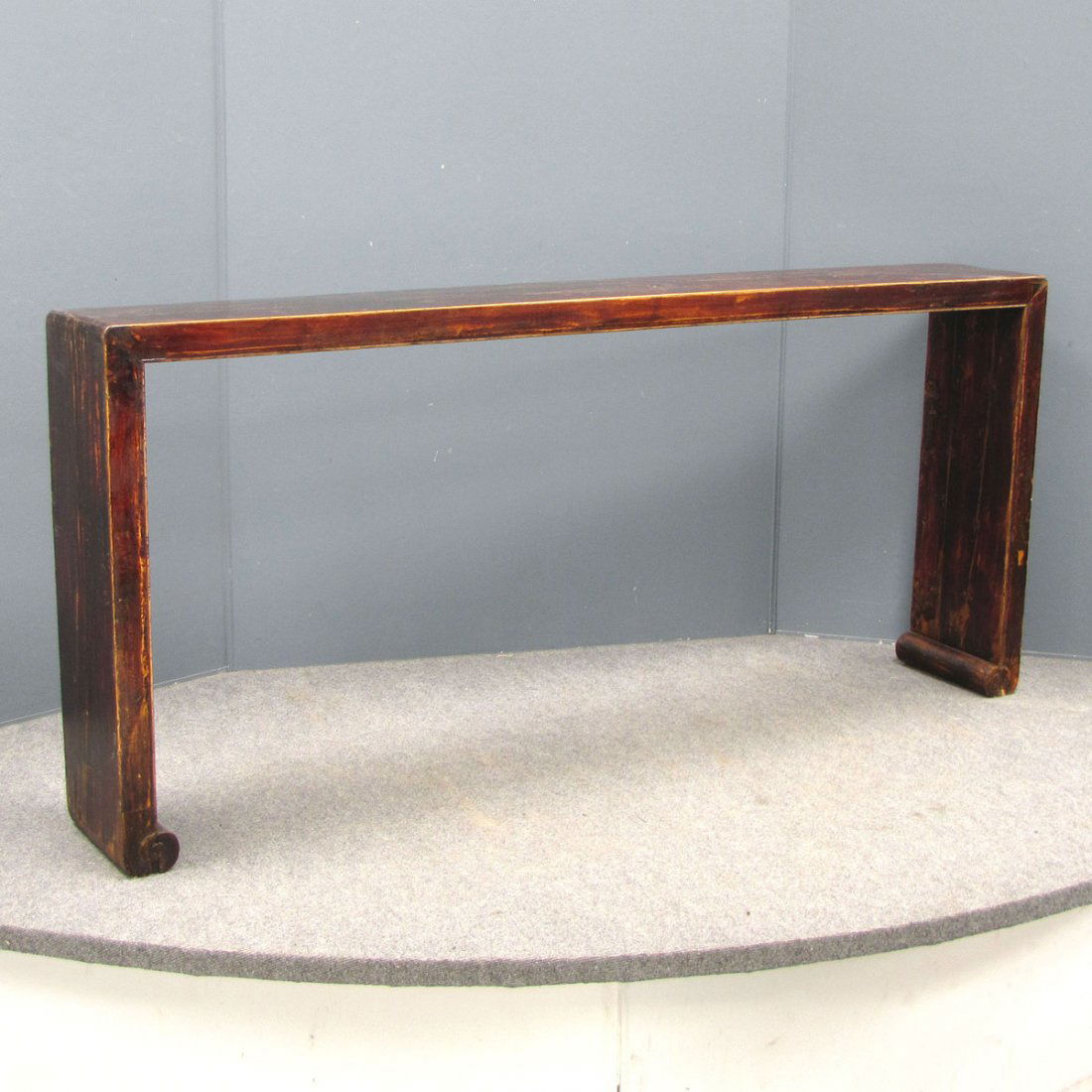 CHINESE PROVINCIAL HARDWOOD ALTAR TABLE: CHINESE PROVINCIAL HARDWOOD ALTAR TABLE, MING/QUIN DYNASTY HEIGHT 33 1/2"; WIDTH 74"