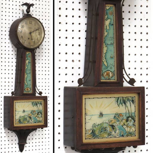 VINTAGE INGRAHAM "TREASURE ISLAND" BANJO CLOCK Jun 09, 2013 William