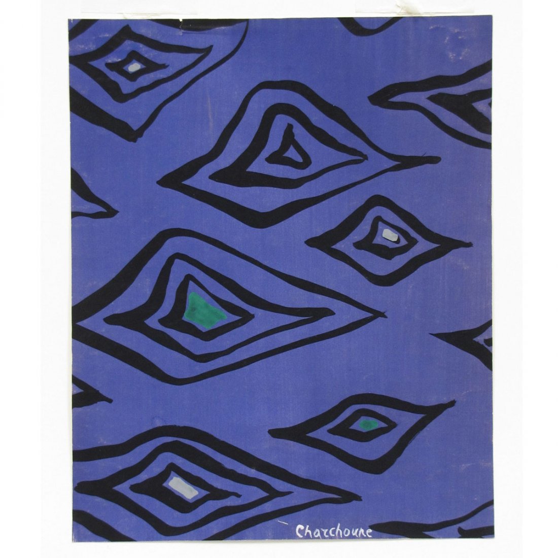 SERGE CHARCHOUNE (RUSSIAN 1888-1975), WATERCOLOR : SERGE CHARCHOUNE (RUSSIAN 1888-1975), WATERCOLOR AND GOUACHE ON PAPER, UNTITLED, SIGNED. SHEET 13 1/4 X 10 3/4"