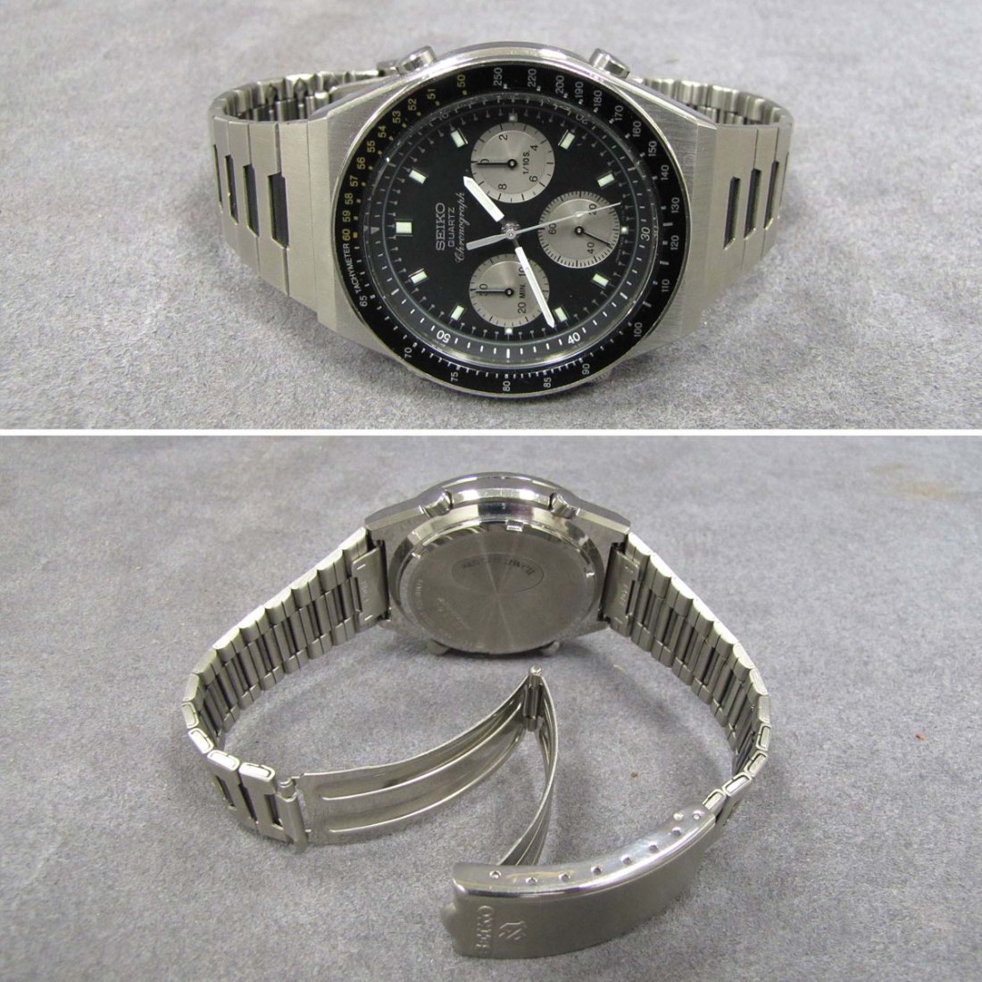 SEIKO STAINLESS STEEL QUARTZ CHRONOGRAPH: SEIKO STAINLESS STEEL QUARTZ CHRONOGRAPH WRISTWATCH