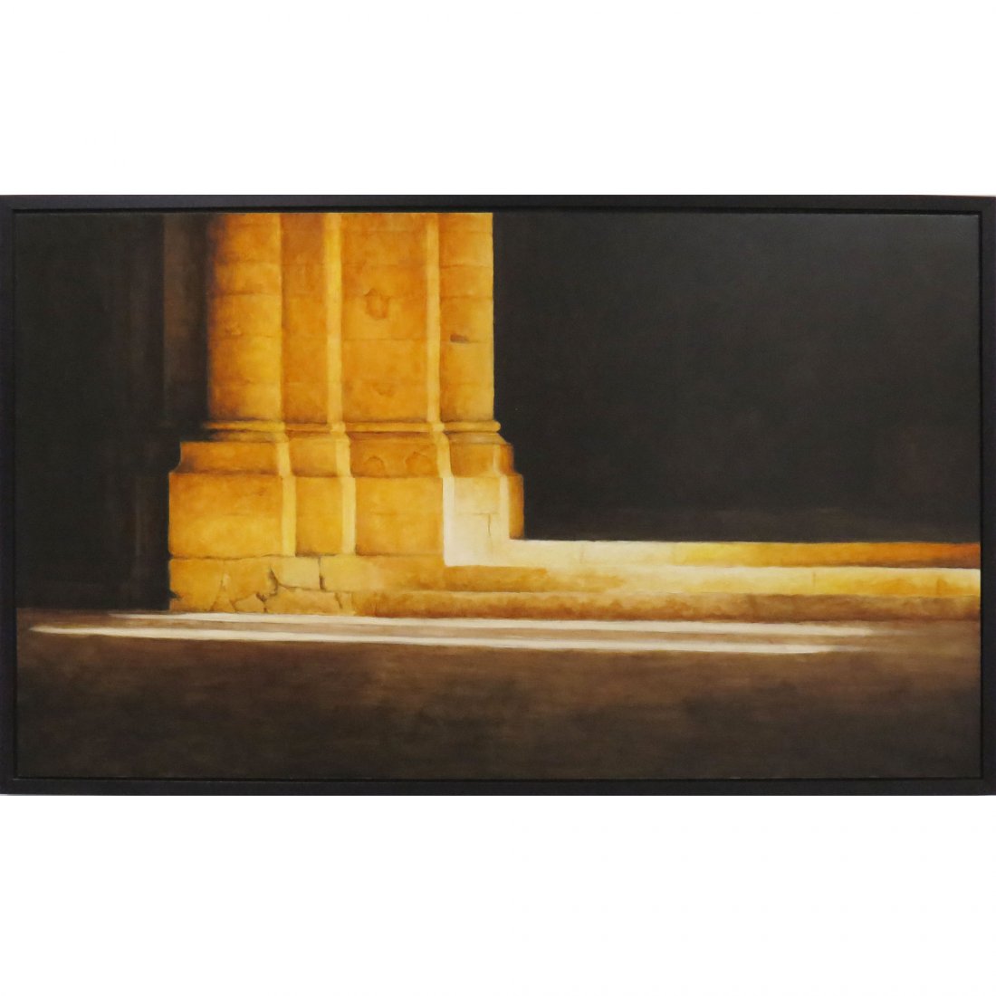 JONATHAN RALSTON (AMERICAN 20TH CENTURY), OIL : JONATHAN RALSTON (AMERICAN 20TH CENTURY), OIL ON PANEL, THE ABBY, SIGNED. 28 X 48"; FRAMED 30 X 50"