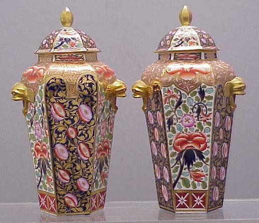 RARE GRAINGER WORCESTER COVERED JARS