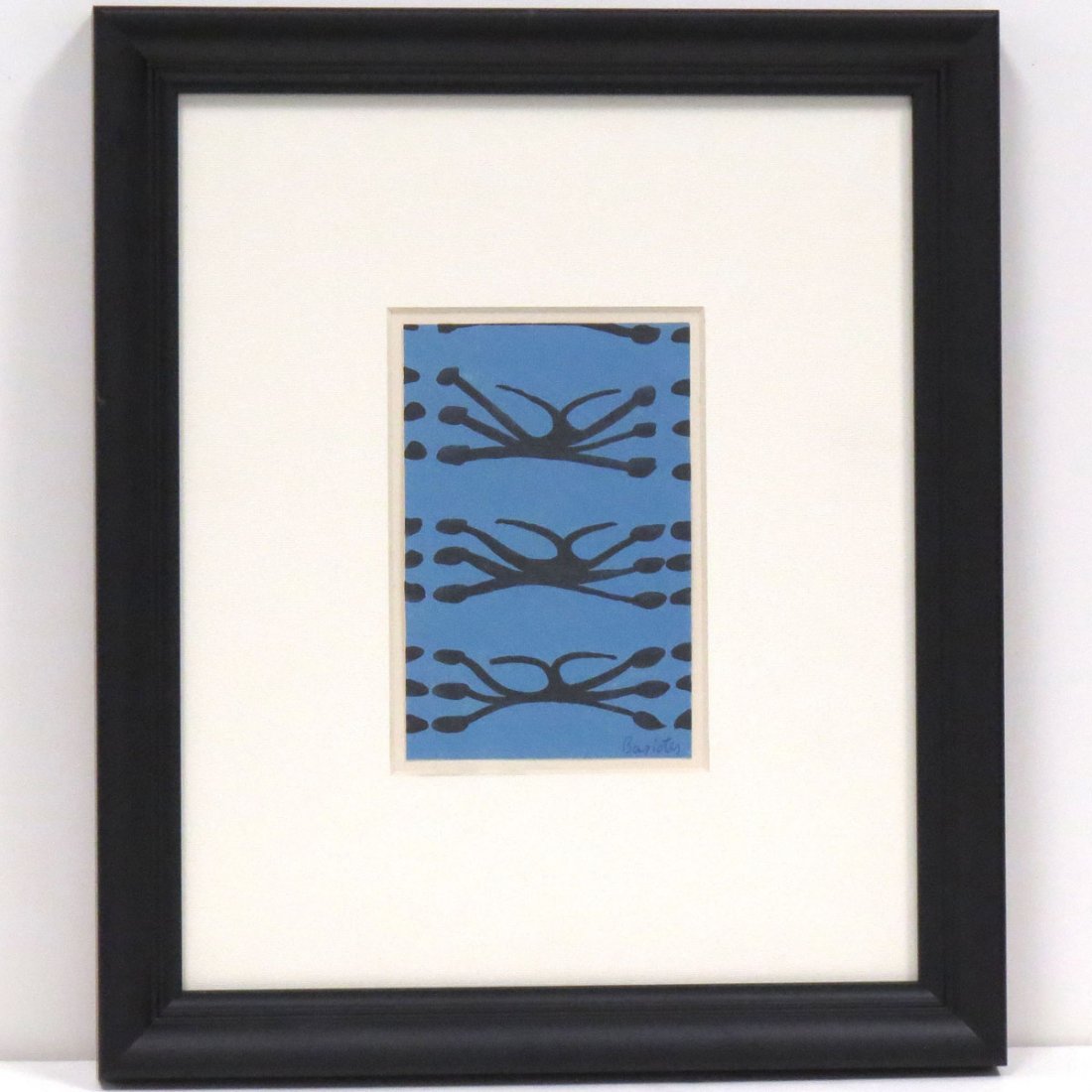 WILLIAM BAZIOTES (AMERICAN/NY 1912-1963), GOUACHE : WILLIAM BAZIOTES (AMERICAN/NY 1912-1963), GOUACHE, UNTITLED ABSTRACT, SIGNED. SHEET 6 X 4"; FRAMED AND GLAZED-15 X 12 3/4"