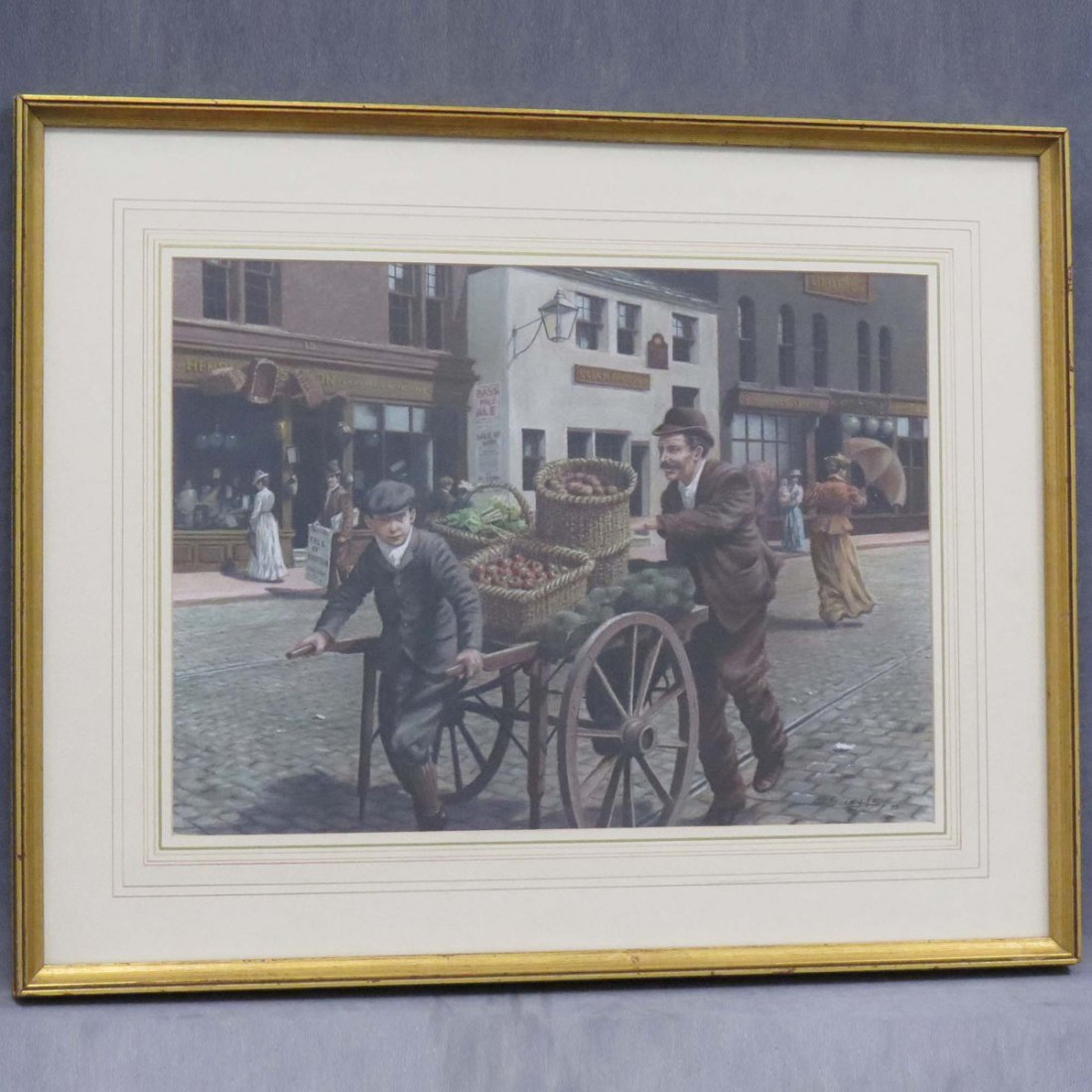 JOHN SEEREY-LESTER (AMERICAN 1946-), PASTEL: JOHN SEEREY-LESTER (AMERICAN 1946-), PASTEL, "TO MARKET", SIGNED 1977. SIGHT 15 X 21"; FRAMED AND GLAZED-24 X 29" PROVENANCE: MAXWELL GALLERIES, SAN FRANCISCO, CA