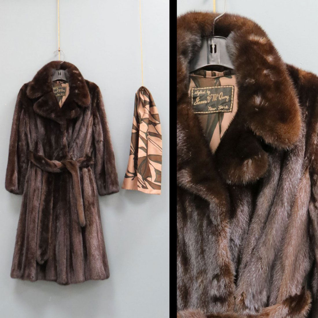 RETRO MINK FULL LENGTH COAT: RETRO MINK FULL LENGTH COAT. SIZE 8-10