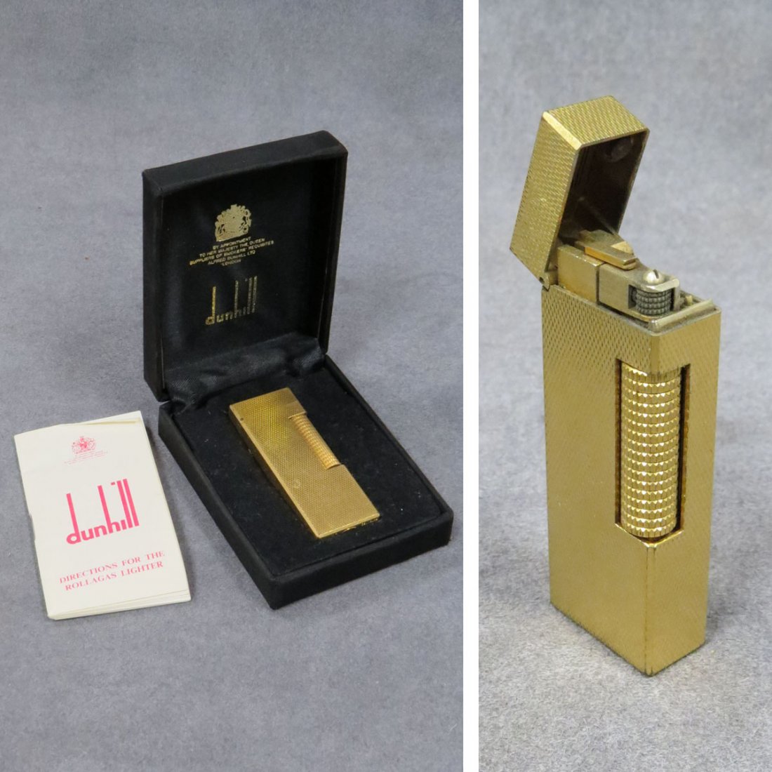VINTAGE DUNHILL ROLLAGAS LIGHTER WITH ORIGINAL BOX