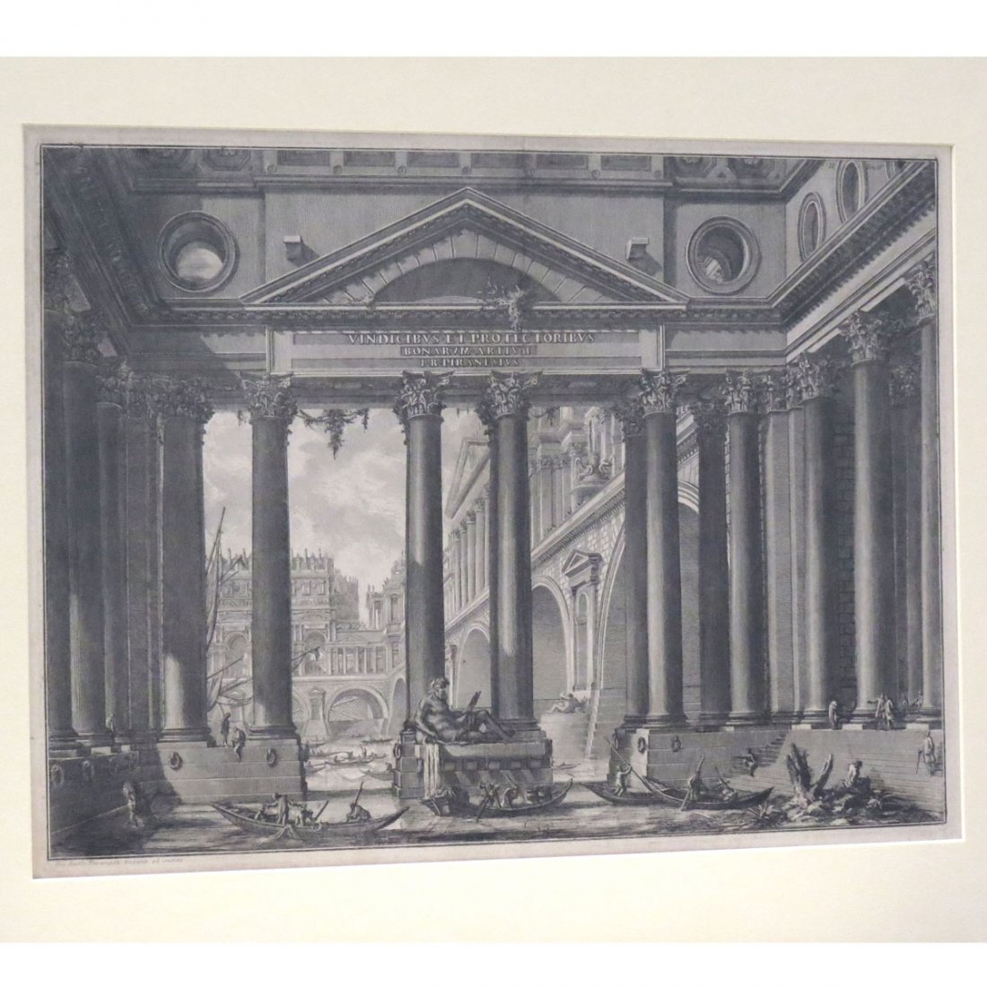 GIOVANNI PIRANESI (ITALY 1720-1778), ETCHING: GIOVANNI PIRANESI (ITALY 1720-1778), ETCHING, "SECOND FRONTISPIECE" (VOL IV PLATE 2-F.339), SIGNED C.1756. PLATE 16 X 21 1/2"; SHEET 20 X 25 1/4" (FULL MARGINS BEFORE NUMBERS)