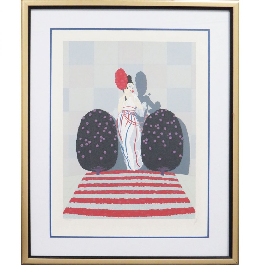 ROMAIN DE TIRTOFF (ERTE), (RUSSIAN/FRENCH): ROMAIN DE TIRTOFF (ERTE), (RUSSIAN/FRENCH 1892-1990), SERIGRAPH, "LAFAYETTE 1979", SIGNED #285/300 IMPRESSED-CIRCLE F.A. CORP 1979. PLATE 26 1/2 X 19"; FRAMED AND GLAZED 40 X 31"