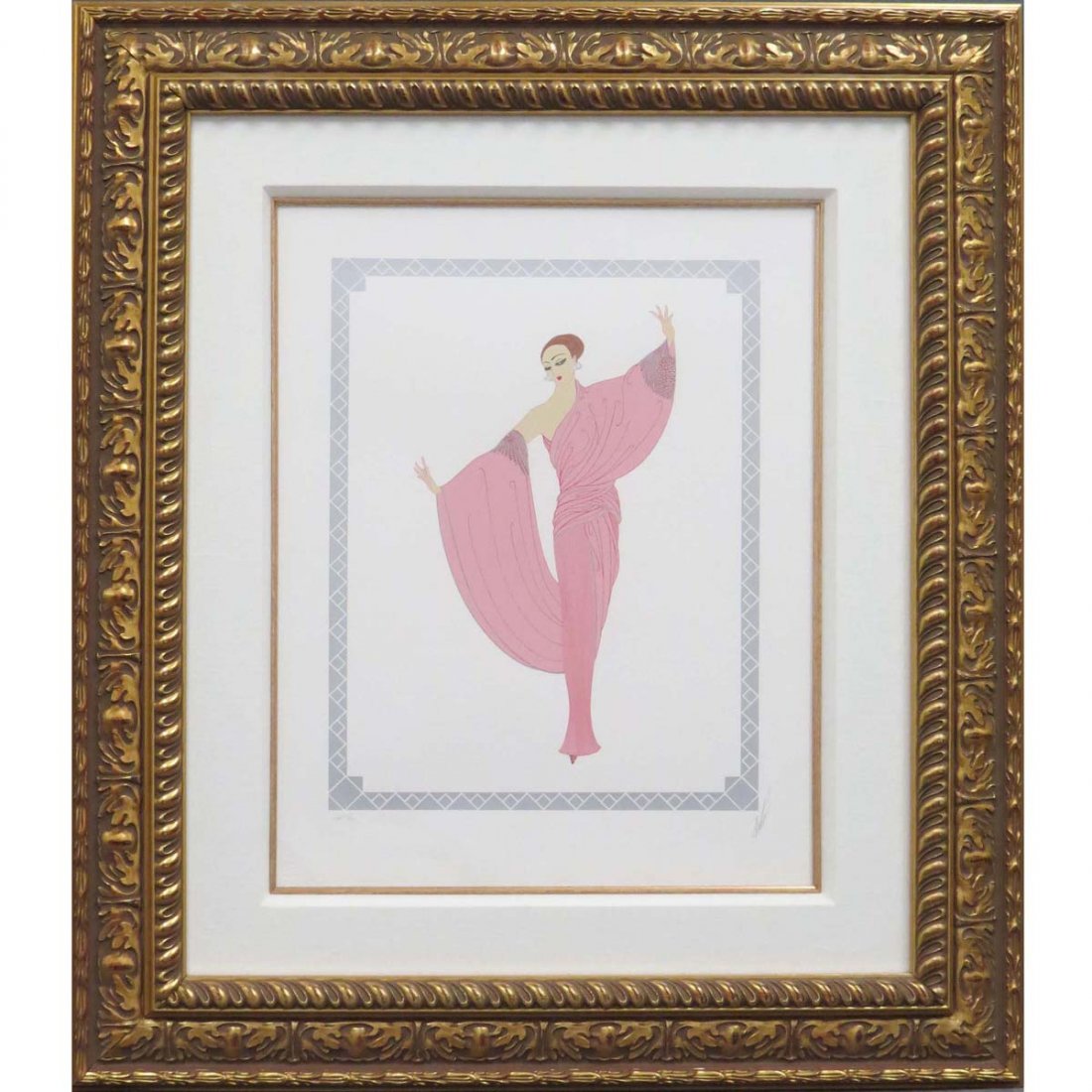 ERTE (ROMAIN DE TIRTOFF, RUSSIAN/FRENCH 1892-1990): ERTE (ROMAIN DE TIRTOFF, RUSSIAN/FRENCH 1892-1990), SERIGRAPH, "IN THE SPRING", SIGNED AP 5/60, 1981. 18 1/4 X 14"; FRAMED AND GLAZED-36 1/2 X 31"