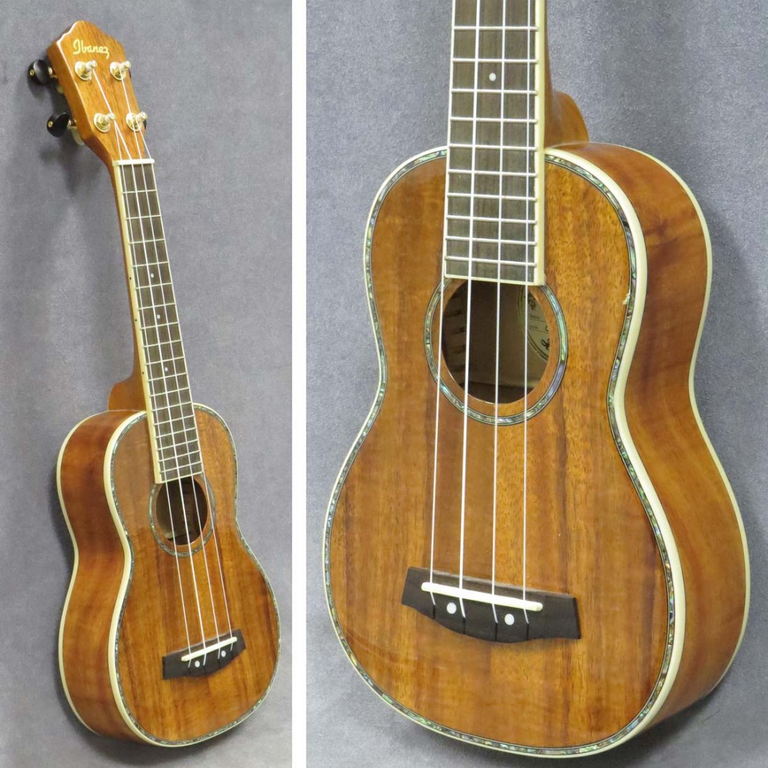 IBANEZ UK S550, KOA WOOD SOPRANO UKULELE WITH CASE: IBANEZ UK S550, KOA WOOD SOPRANO UKULELE WITH CASE AND PAPERS (NIB)