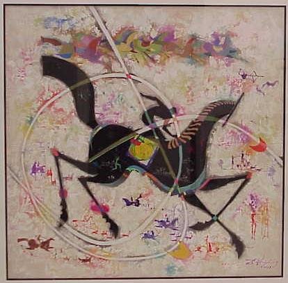 W/C GOUACHE/RICE PAPER SGN LI ZHONGLIANG