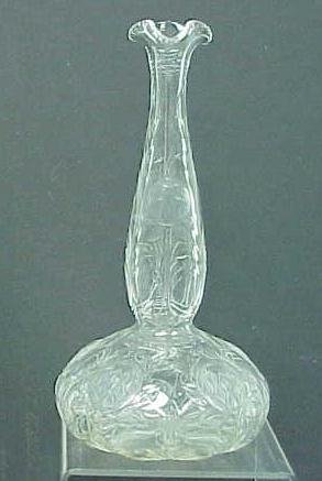 ART NOUVEAU WHEEL ENGRAVED CRYSTAL VASE