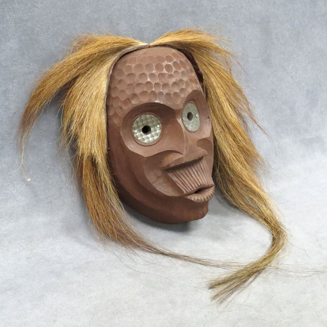EASTERN WOODLANDS CARVED FALSE FACE MASK: EASTERN WOODLANDS CARVED FALSE FACE MASK. HEIGHT 10"