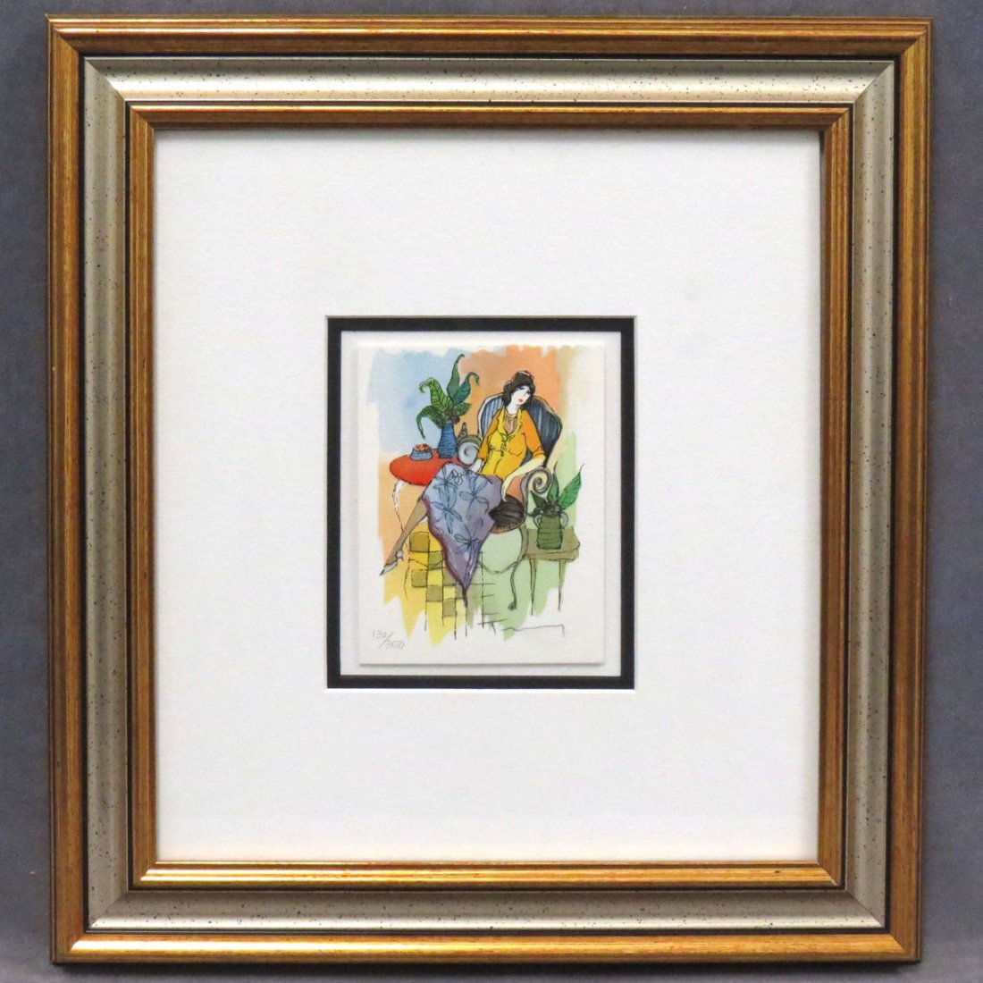 ITZCHAK TARKAY (SERBIA/ISRAEL 1935-2012), SERIGRAP: ITZCHAK TARKAY (SERBIA/ISRAEL 1935-2012), SERIGRAPH, "DAYTIME NAP II", SIGNED #132/350. SHEET 5 1/2 X 4"; FRAMED AND GLAZED-15 X 14"