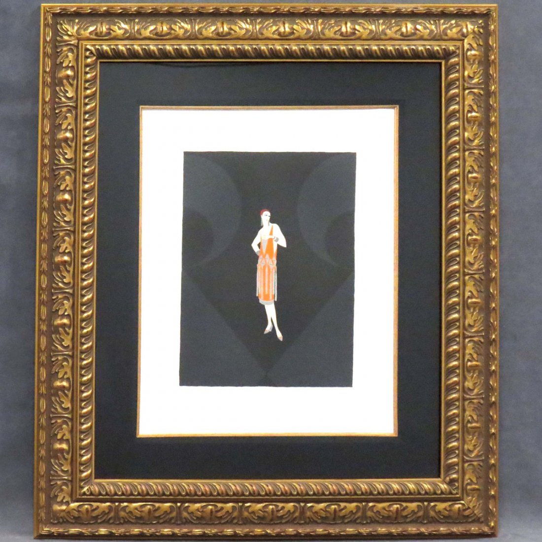 ERTE (ROMAIN DE TIRTOFF, RUSSIAN/FRENCH 1892-1990): ERTE (ROMAIN DE TIRTOFF, RUSSIAN/FRENCH 1892-1990), LITHOGRAPH IN COLOR, "MANHATTAN MARY I", SIGNED 257/300, 1979. 15 1/4 X 11 5/16"; FRAMED AND GLAZED-35 X 31"
