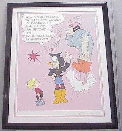 LITHOGRAPH, MAMMY YOKUM, AL CAPP: LITHOGRAPH, MAMMY YOKUM (LIL ABNER), SIGNED AL CAPP (AMERICAN 1909-1979) AP, 20TH CENTURY. PLATE 35 X 26" **PLEASE NOTE: DUE TO ITS SIZE AND/OR FRAGILITY, STANDARD IN-HOUSE PACKING/SHIPPING IS NOT AVA