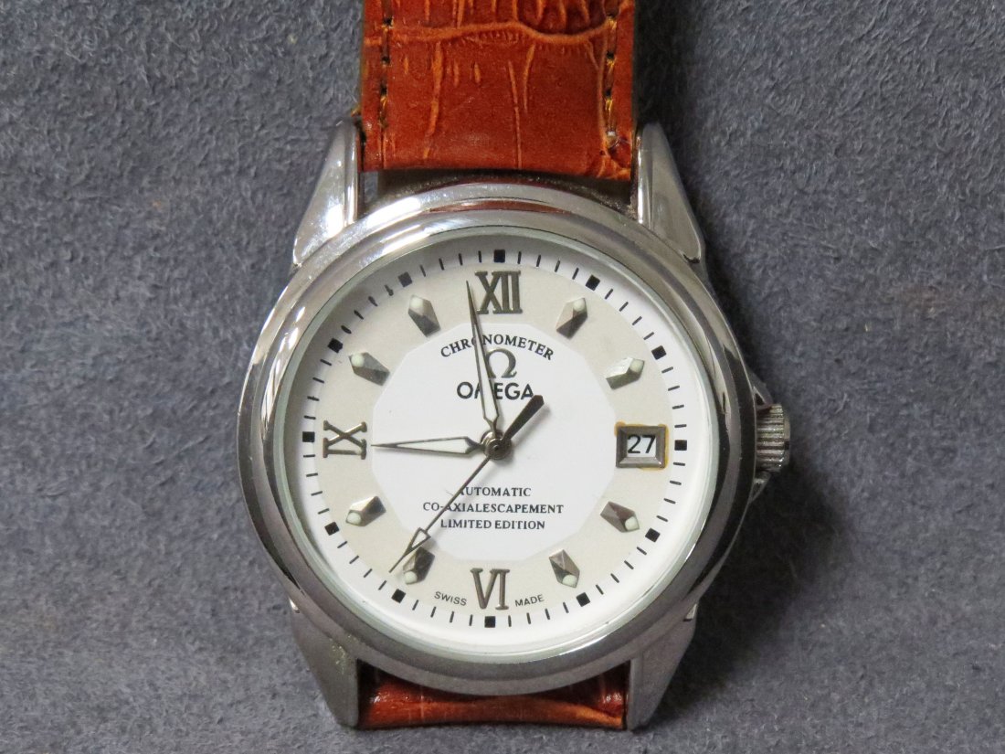 REPLICA-OMEGA DEVILLE STAINLESS AUTOMATIC WATCH: REPLICA-OMEGA DEVILLE STAINLESS AUTOMATIC CHRONOGRAPH WRISTWATCH. 39MM
