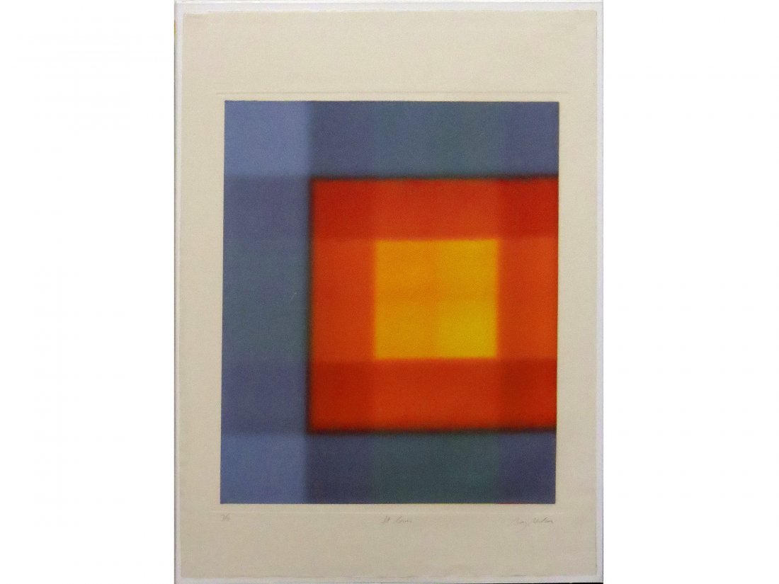BARRY NELSON (BRITISH/AMERICAN 1937-), SERIGRAPH: BARRY NELSON (BRITISH/AMERICAN 1937-), SERIGRAPH, "ST. LOUIS", SIGNED AND TITLED #3/10. SHEET 42 X 29 1/2"; FRAMED AND GLAZED 43 X 31" PROVENANCE: A.T.&T. COLLECTION