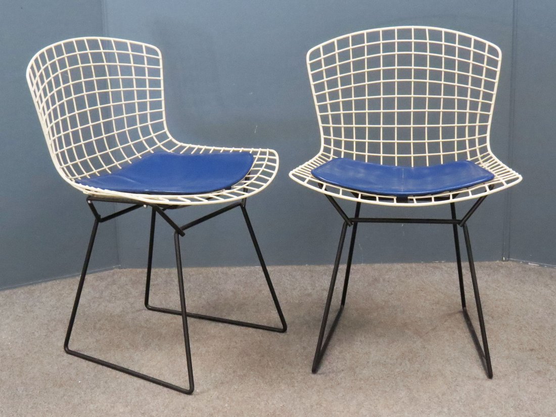 HARRY BERTOIA (ITALIAN/AMERICAN 1915-1978) CHAIRS: HARRY BERTOIA (ITALIAN/AMERICAN 1915-1978) FOR KNOLL, PAIR BASKET CHAIRS