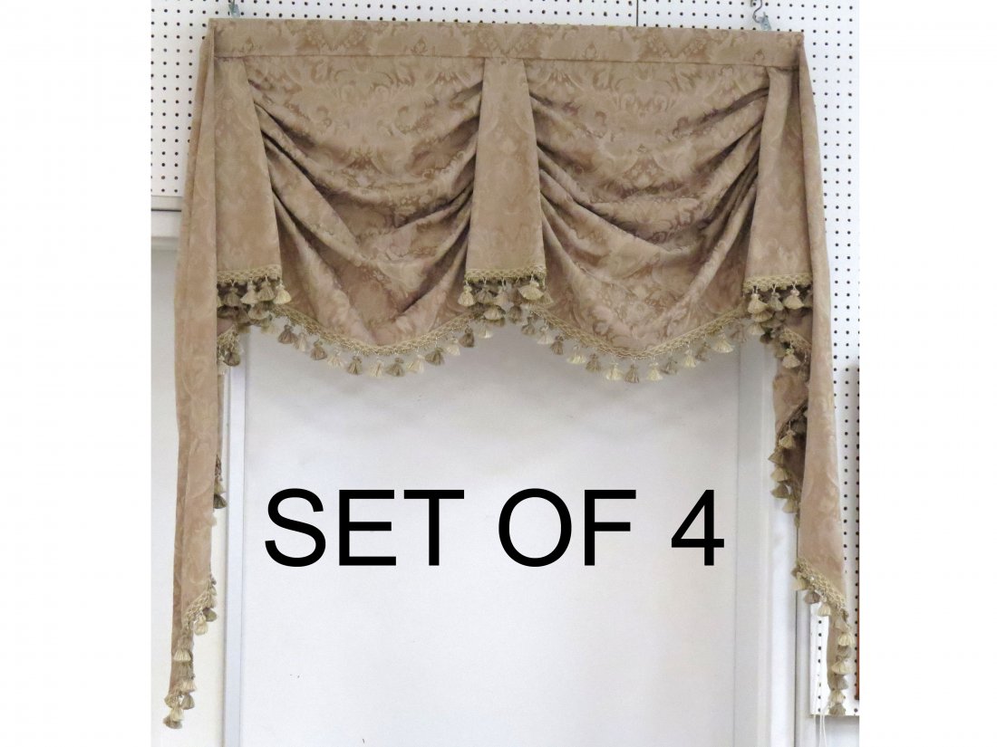 LOT (4) FABRIC WINDOW TREATMENTS: LOT (4) FABRIC WINDOW TREATMENTS. LENGTH 54"; WIDTH 47 1/2"
