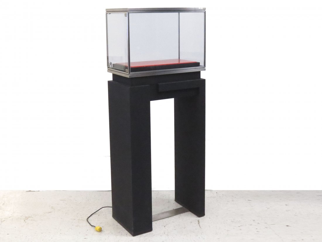 DANIEL ROTH WATCHES CUSTOM SHOWCASE: DANIEL ROTH WATCHES CUSTOM SHOWCASE. HEIGHT 69"; TOP 16 X 27 1/2"