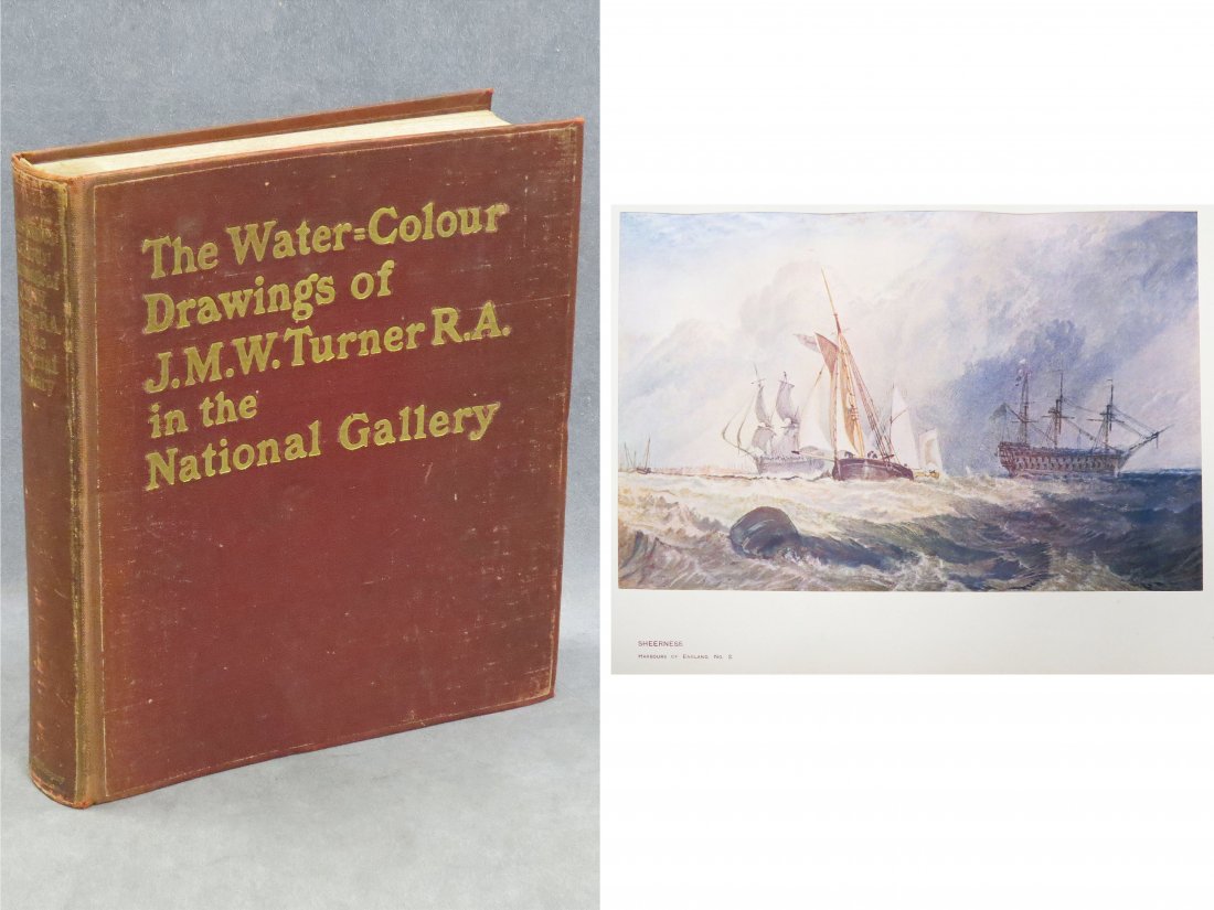 VOLUME-THE WATER-COLOUR DRAWINGS OF J.M.W. TURNER: VOLUME-THE WATER-COLOUR DRAWINGS OF J.M.W. TURNER R.A. IN THE NATIONAL GALLERY, A SELECTION OF FIFTY-EIGHT SUBJECTS REPRODUCED IN COLOUR COMPRISING: HARBOURS OF ENGLAND; RIVERS OF ENGLAND; RIVERS OF F