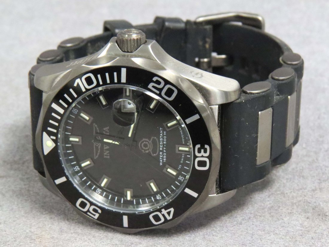 INVICTA STAINLESS/BLACK POLY, GRAND DIVER, WATCH: INVICTA STAINLESS/BLACK POLY, GRAND DIVER, MODEL 6619, LIMITED EDITION #131/500, AUTOMATIC WRISTWATCH (56MM)