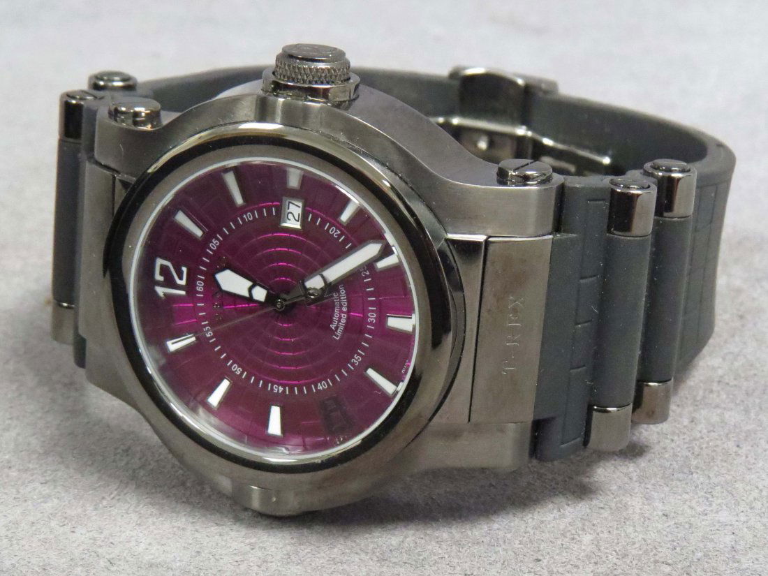 RENATO STAINLESS 25-JEWEL LIMITED EDITION WATCH: RENATO STAINLESS 25-JEWEL LIMITED EDITION #52/75 AUTOMATIC WRISTWATCH. 50MM (NEW IN BOX AND INSTRUCTIONS)