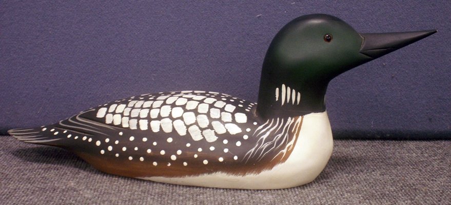 CARVED AND PAINTED TEAL DECOY, SIGNED: CARVED AND PAINTED TEAL DECOY, SIGNED BOYDS COLLECTION, MARYLAND