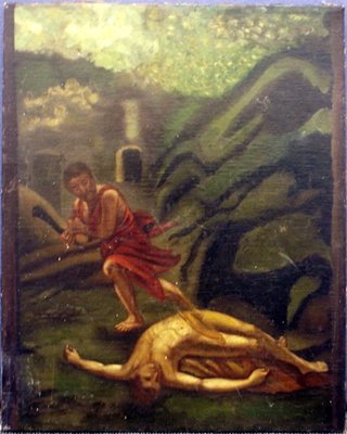 CONTINENTAL SCHOOL (19TH CENTURY), OIL ON CANVAS: CONTINENTAL SCHOOL (19TH CENTURY), OIL ON CANVAS, BIBLICAL SCENE. 20 X 16"