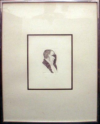 LEONARD BASKIN (AMERICAN 1922-2000), ETCHING: LEONARD BASKIN (AMERICAN 1922-2000), ETCHING, UNTITLED PORTRAIT, SIGNED #52/175, 1969. SIGHT 12 3/4 X 10"; FRAMED AND GLAZED-30 X 24"
