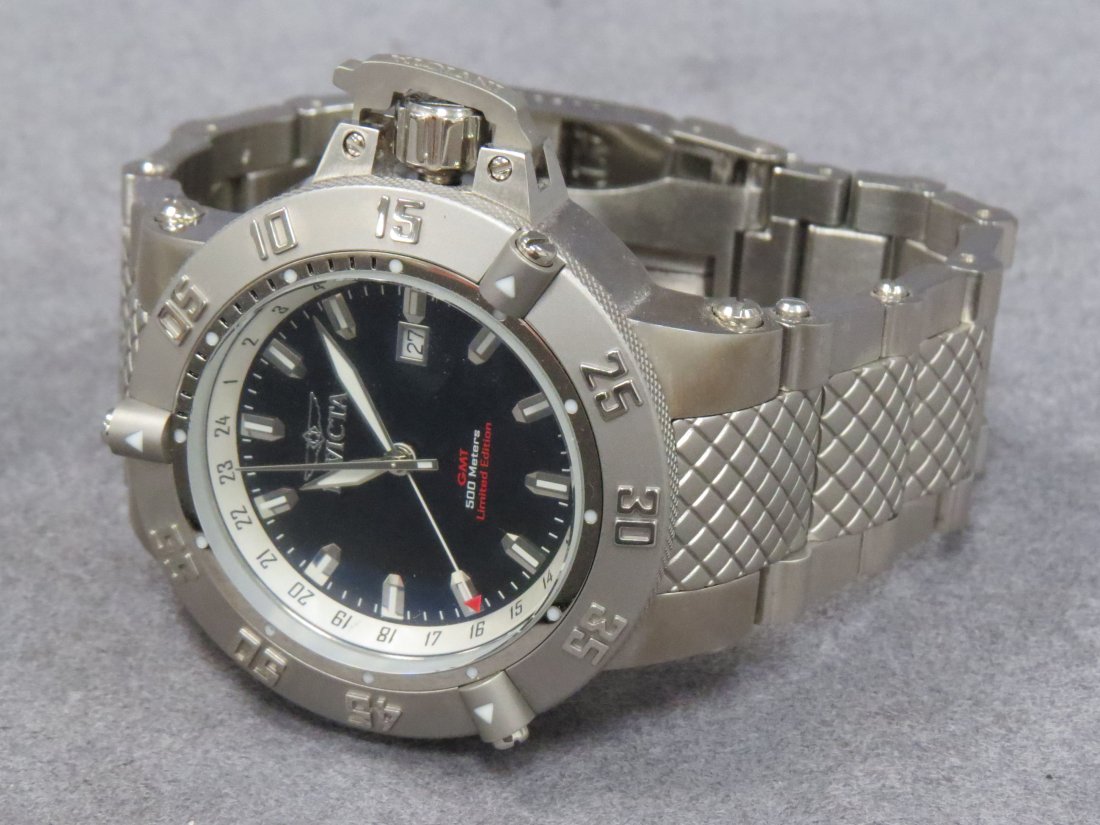 INVICTA STAINLESS SUBAQUA NOMA III GMT, WATCH: INVICTA STAINLESS SUBAQUA NOMA III GMT, MODEL F0028, QUARTZ CHRONOGRAPH WRISTWATCH (50MM)