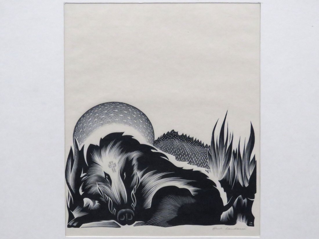 PAUL LANDACRE (AMERICAN 1893-1963), WOOD ENGRAVING (1 of 5)