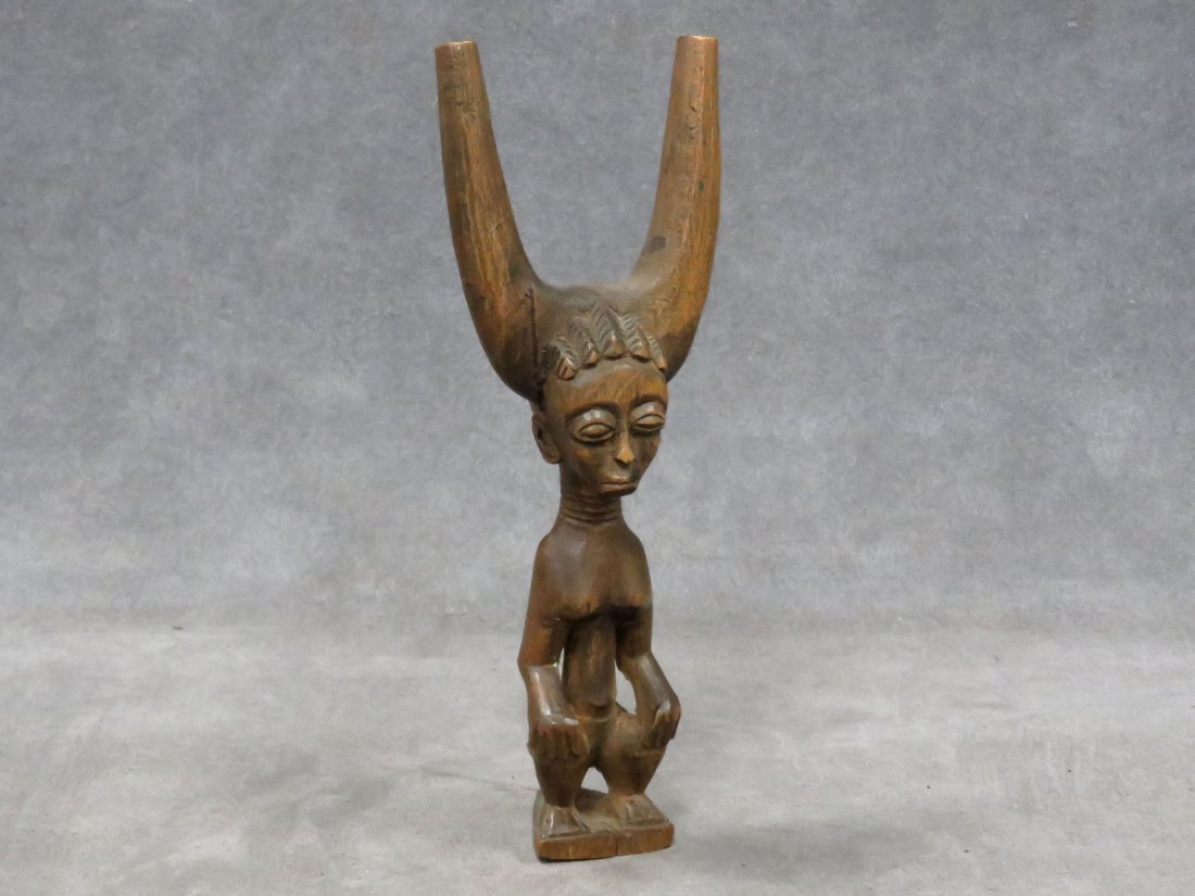 SENUFO/BAULE IVORY COAST CARVED FIGURAL SLINGSHOT (1 of 5)