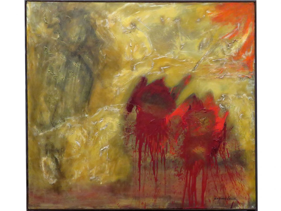 SUZANNE CLUNE (AMERICAN 20TH CENTURY), ACRYLIC (1 of 4)