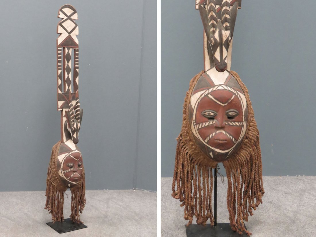MOSSI, BURKINA FASO, PAINTED CRESTED DANCE MASK (1 of 4)