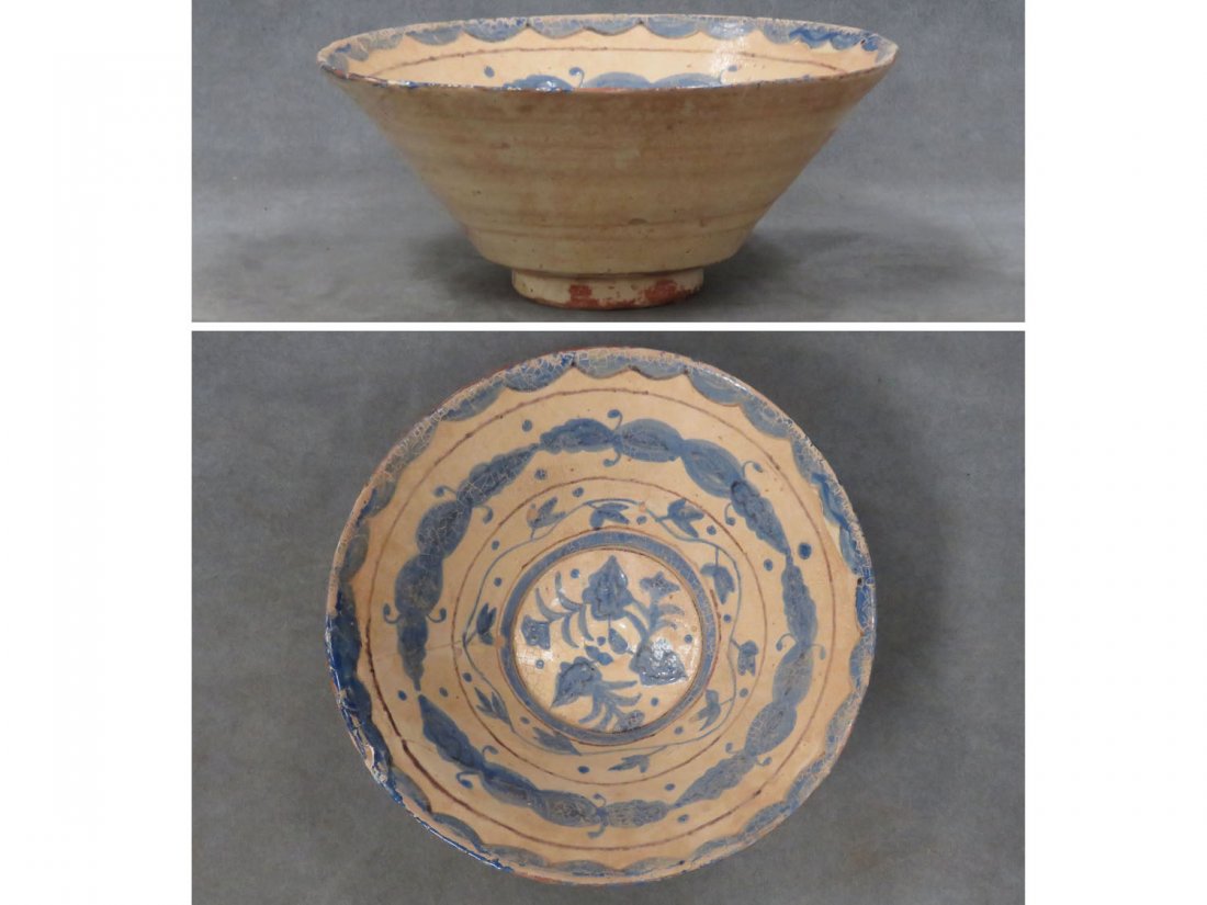 ISLAMIC DECORATED POTTERY BOWL, NISHAPUR SULTANABA (1 of 6)