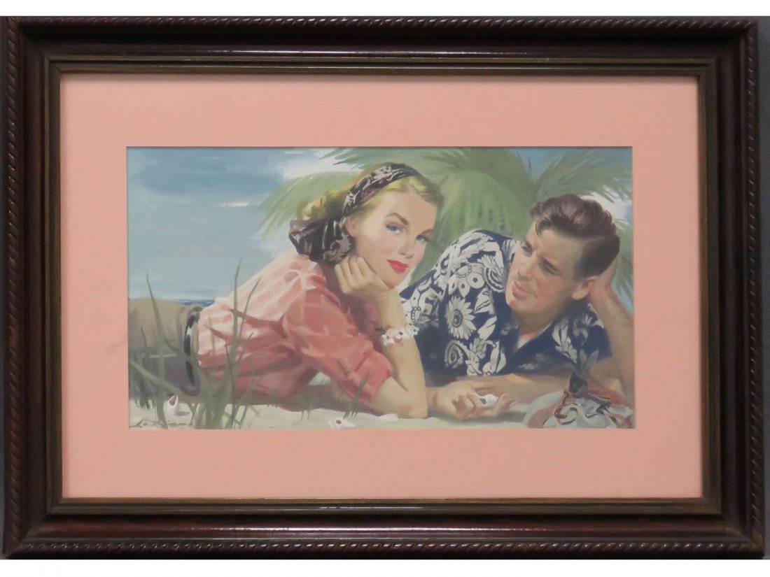 LU KIMMEL (AMERICAN/NY 1905-1973), GOUACHE (1 of 6)