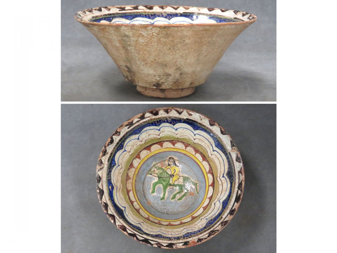 ISLAMIC DECORATED POTTERY BOWL, NISHAPUR (1 of 6)