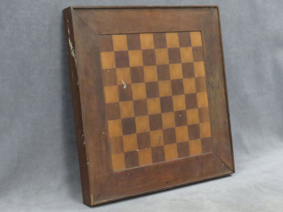 VINTAGE FOLK ART INLAID GAME BOARD (1 of 4)