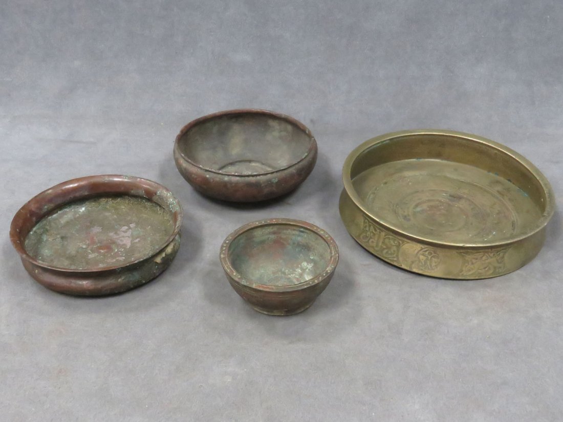 LOT (4) INCLUDING (2) LURISTAN BRONZE BOWLS (1 of 5)