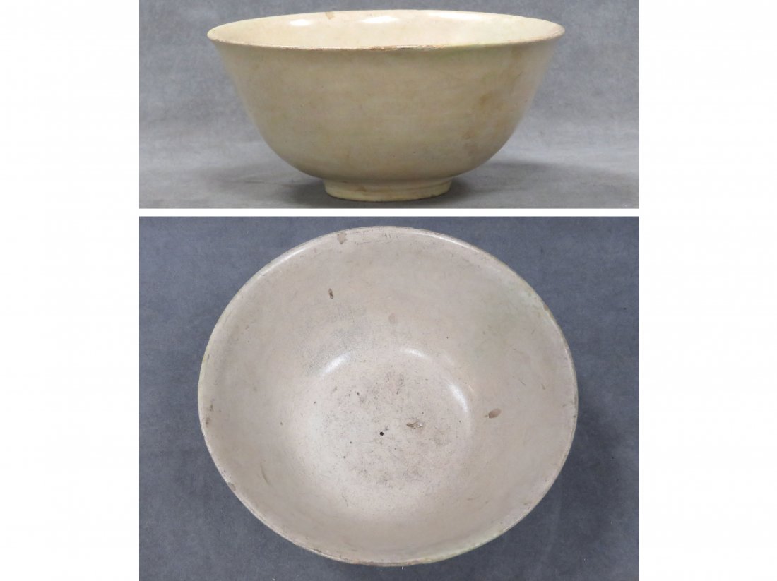 ISLAMIC POTTERY BOWL, NISHAPUR SULTANABA: ISLAMIC POTTERY BOWL, NISHAPUR SULTANABA, C.1000 AD. HEIGHT 3 1/4"; DIAMETER 6 3/4"