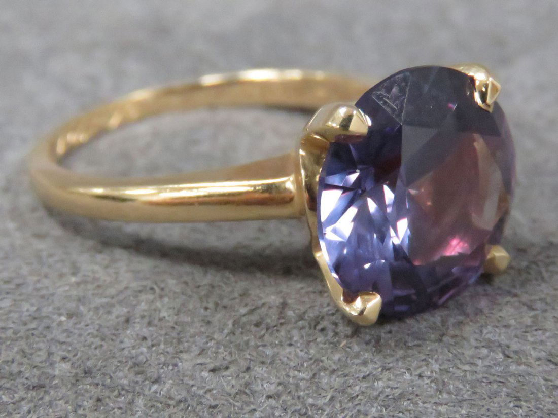 14K YELLOW GOLD 6.7 CT SYNTHETIC ALEXANDRITE (1 of 5)