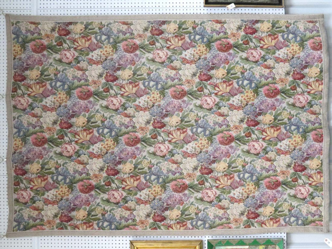 WOVEN FLORAL TAPESTRY PANEL, T & J, VESTOR (1 of 3)
