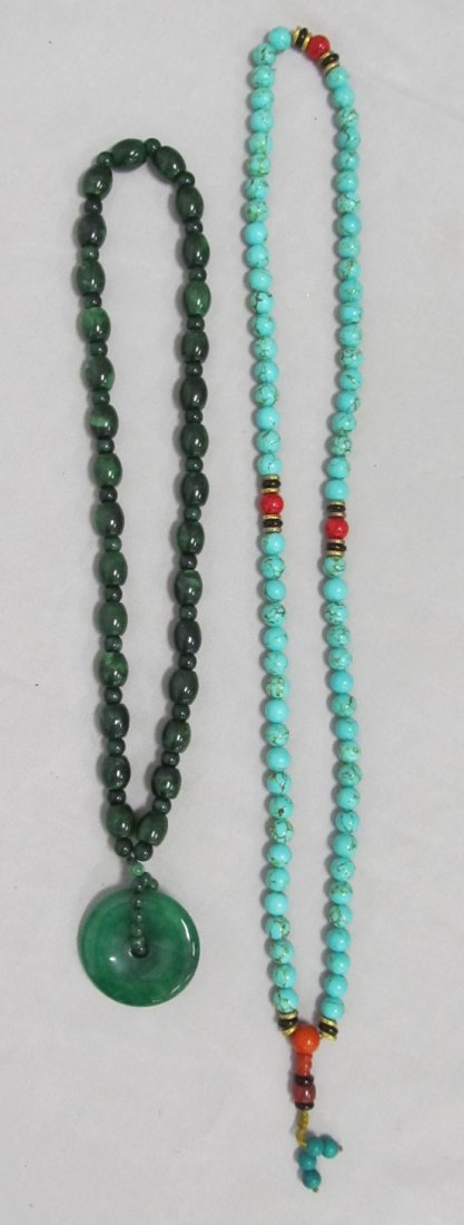 LOT (2) NECKLACES INCLUDING TURQUOISE (1 of 1)