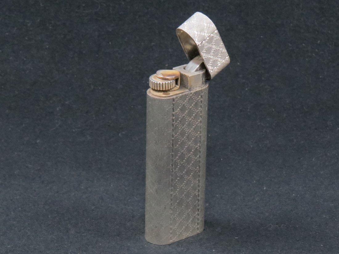 CARTIER SILVER PLATE CIGARETTE LIGHTER, #50166C (1 of 6)