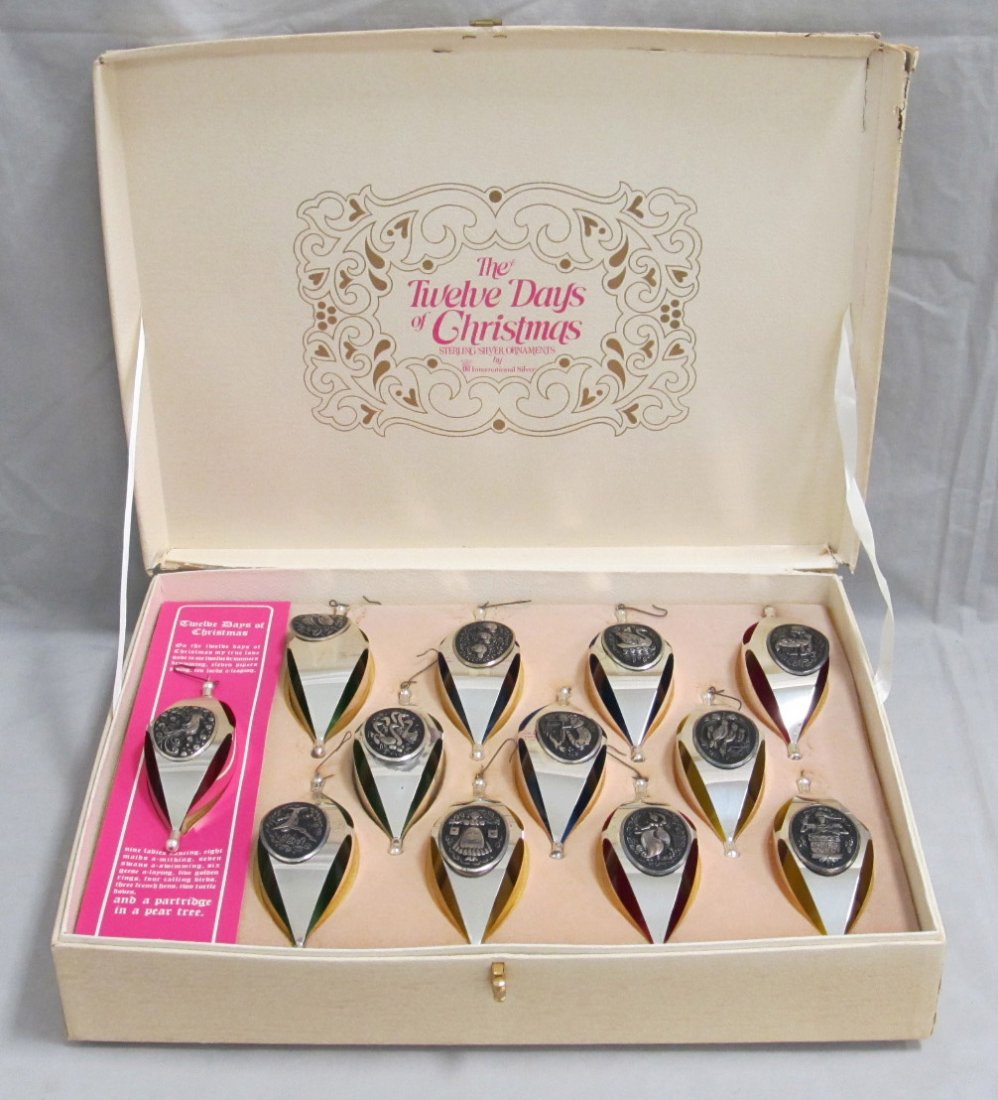 SET (12) INTERNATIONAL STERLING SILVER CHRISTMAS (1 of 3)