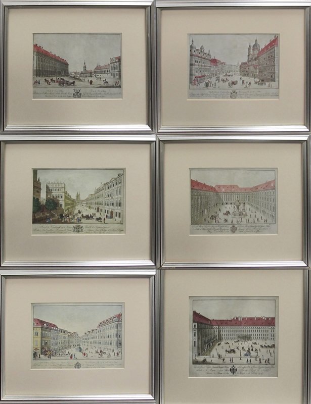 LOT (6) ASSORTED OFFSET LITHOGRAPHS, EUROPEAN CITY (1 of 7)