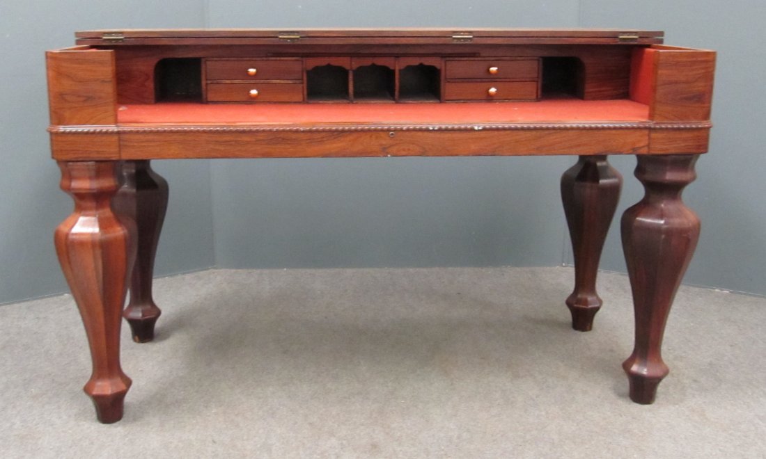 EMPIRE ROSEWOOD CARVED AND INLAID PIANO CASE DESK (1 of 2)